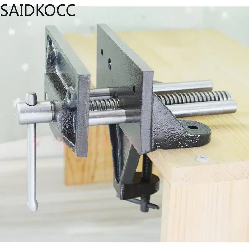 

Деревообрабатывающие тиски, верстачные тиски, чугунный настольный приспособление, бытовой ручной инструмент, тиски, зажимной инструмент, не требует сверления