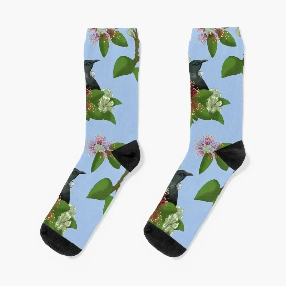 

Tui in Pohutukawa Socks men cotton high quality essential anti-slip basketball Girl'S Socks Men's