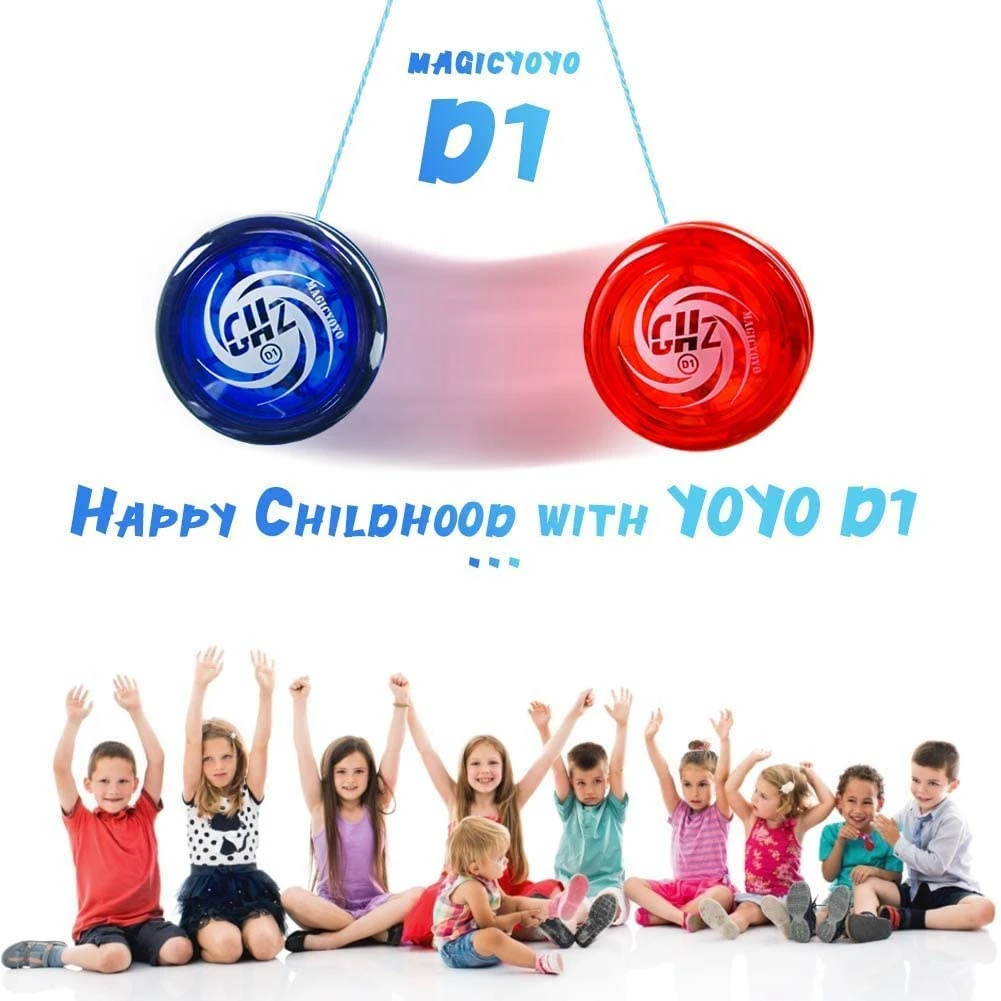 MAGICYOYO Responsive Yoyo D1 GHZ,Professional Looping Yoyos for Kids Beginner with Yoyo Strings+Finger Cot+Yoyo Bag,Blue