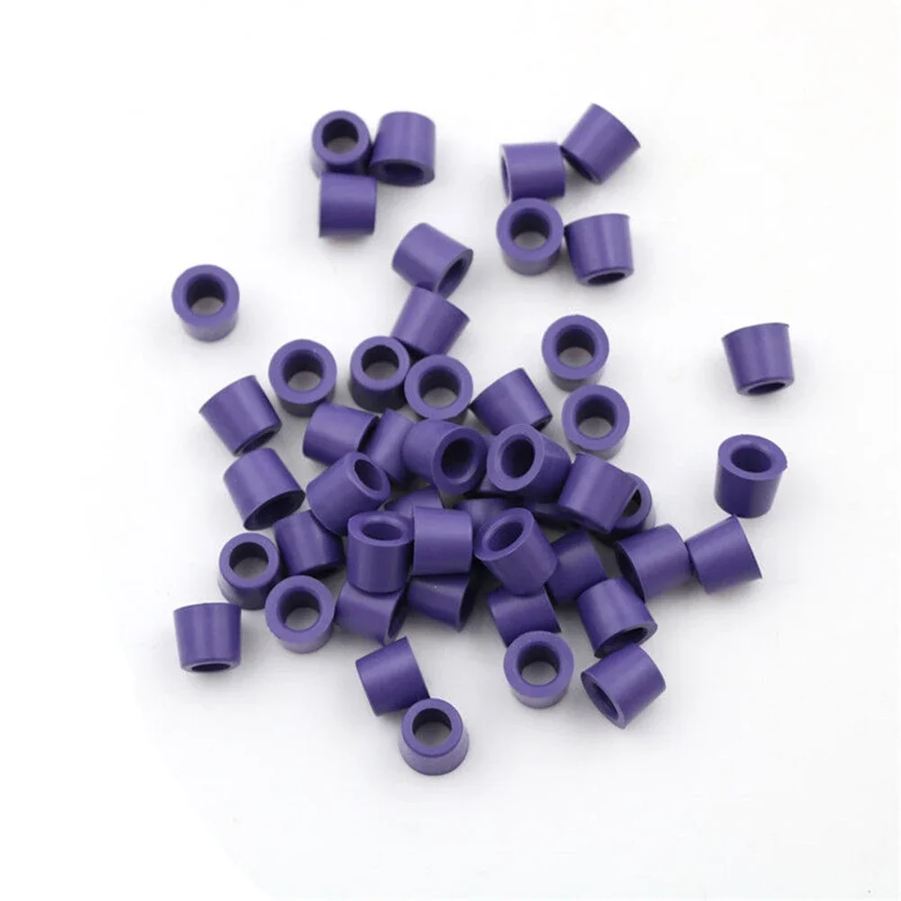 Purple Rubber Car Air Conditioning Hose Adapter Gasket Valve Core Remover Tool Kit (50PCS) for Most Cars Vehicles