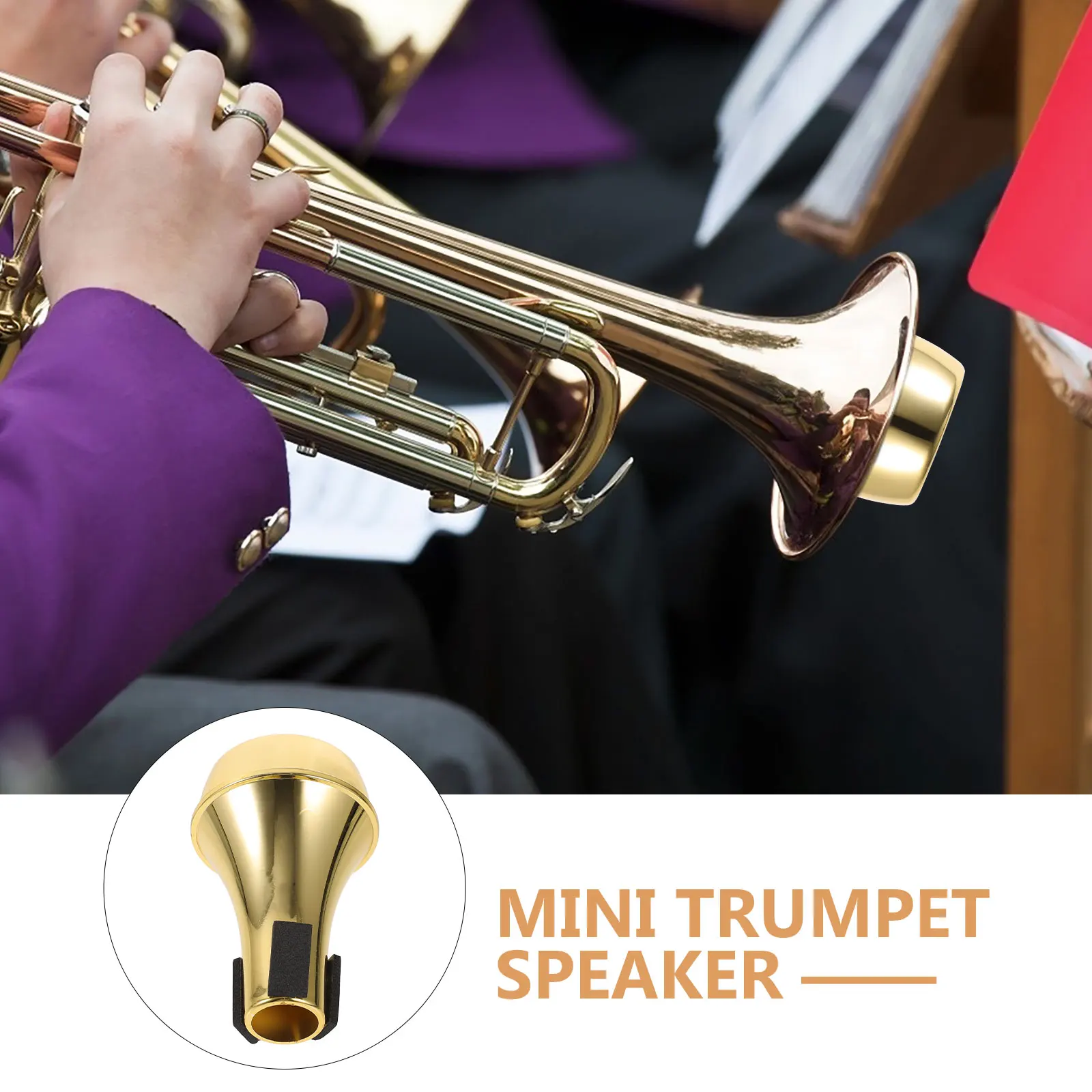 

Mini Trumpet Mute for Beginners Straight Practice Mute Lightweight ABS Material Volume Reducer Ideal Home Silent Playing