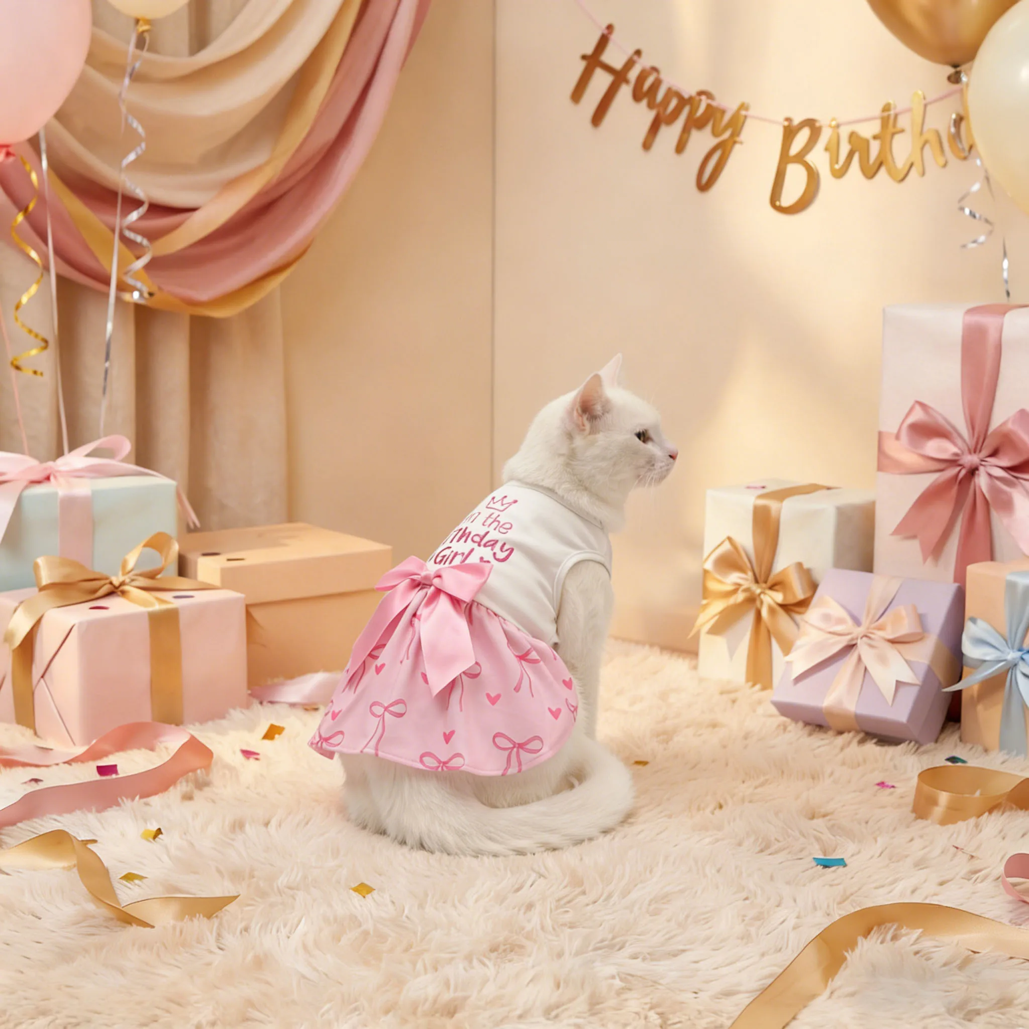 Vestido cumpleaños perros pequeños y medianos: lazo, corona Princesa - imagen 5