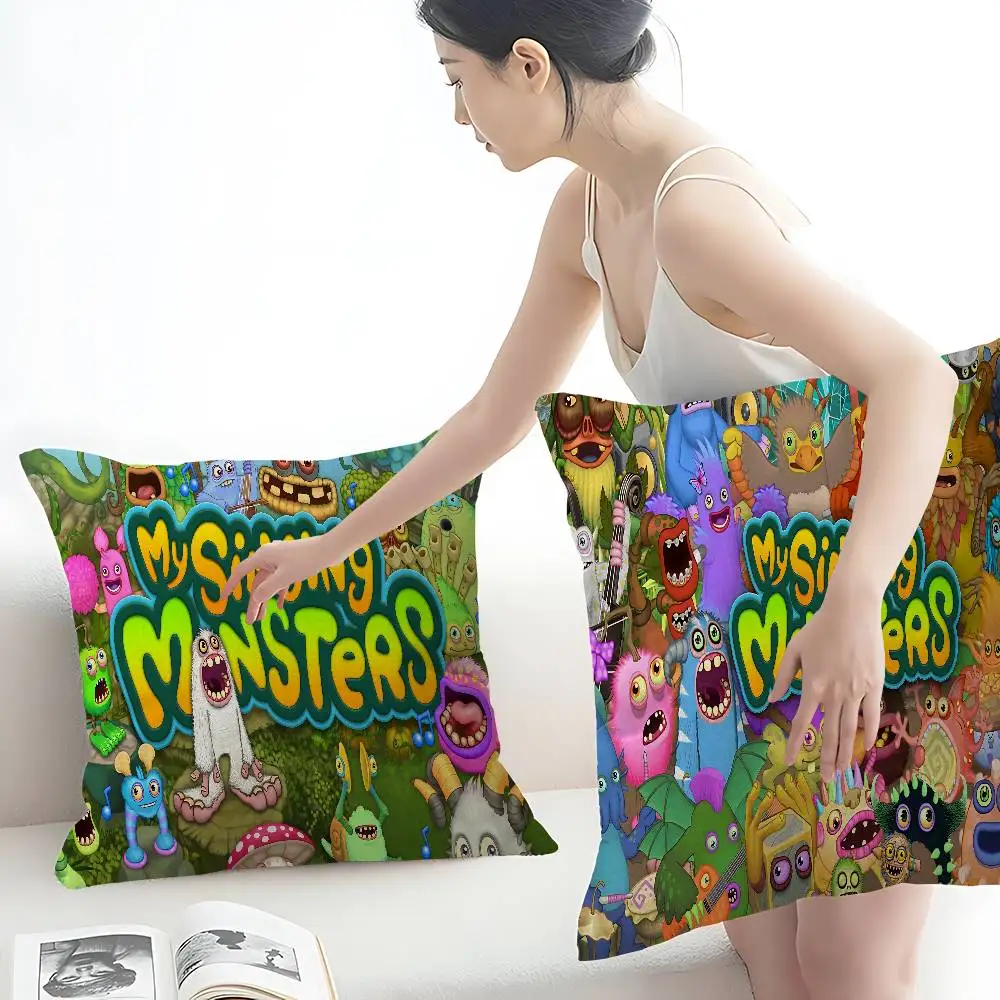 Game My Singing Monsters Pillow Gift Home Office Decoration Pillow Bedroom Sofa Car Cushion CoverPillow Case