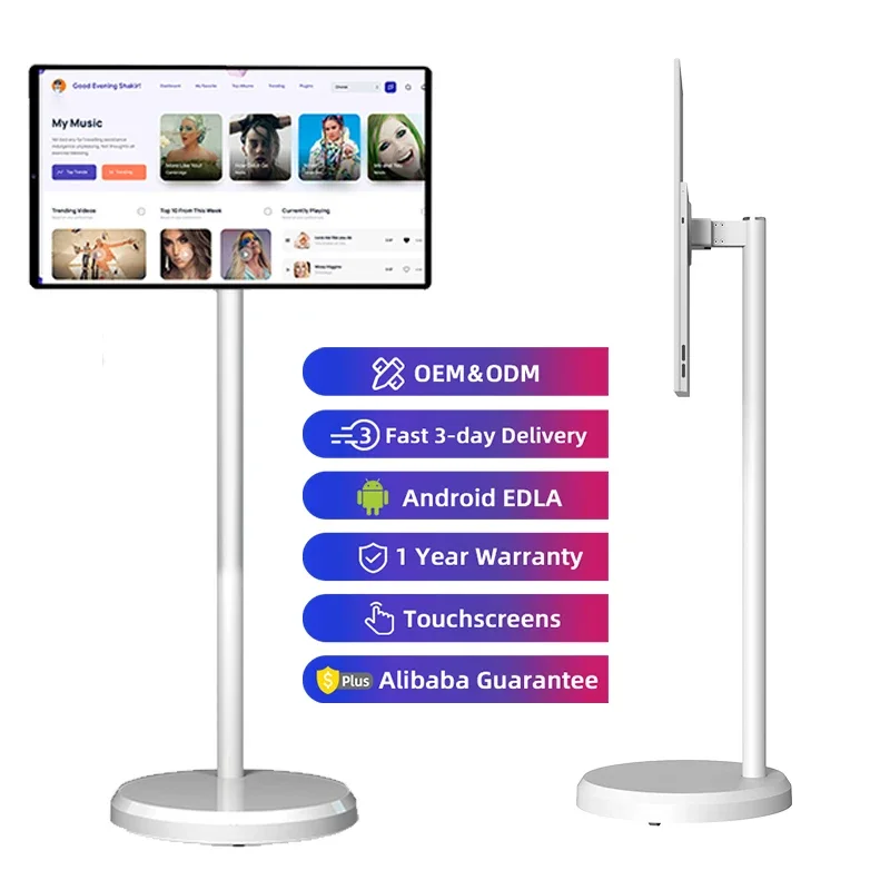 

Factory Outlet 21.5 32 Inch Mobile Tv Display Android 13 Touch Screen Mon Tor OFD Standby Smart Tv Smart Television Portable Tv