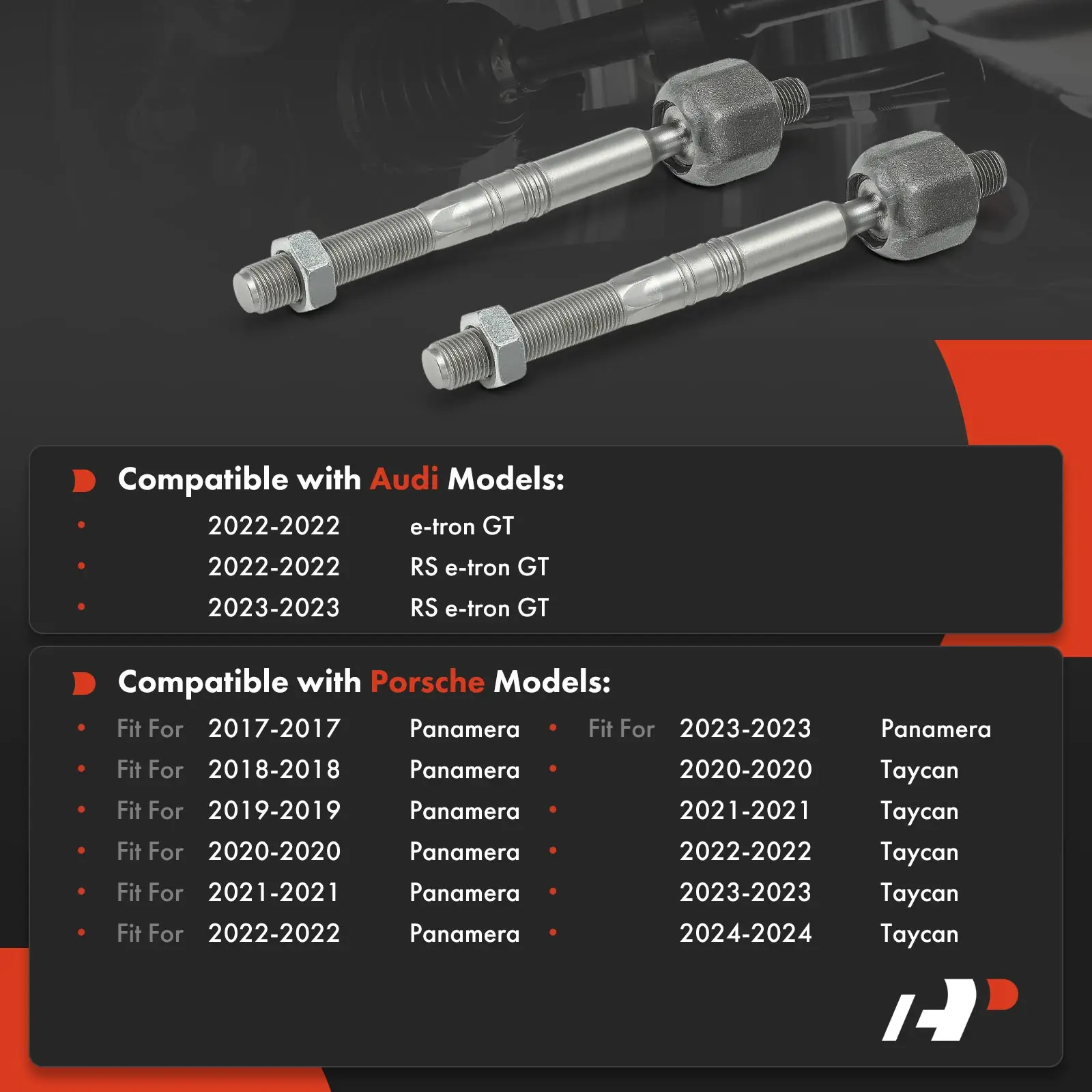 A-Premium 2x Front Left &Right Inner Tie Rod End for Porsche Panamera 2017-2023 Taycan 2020-2024 Audi e-tron GT 2022