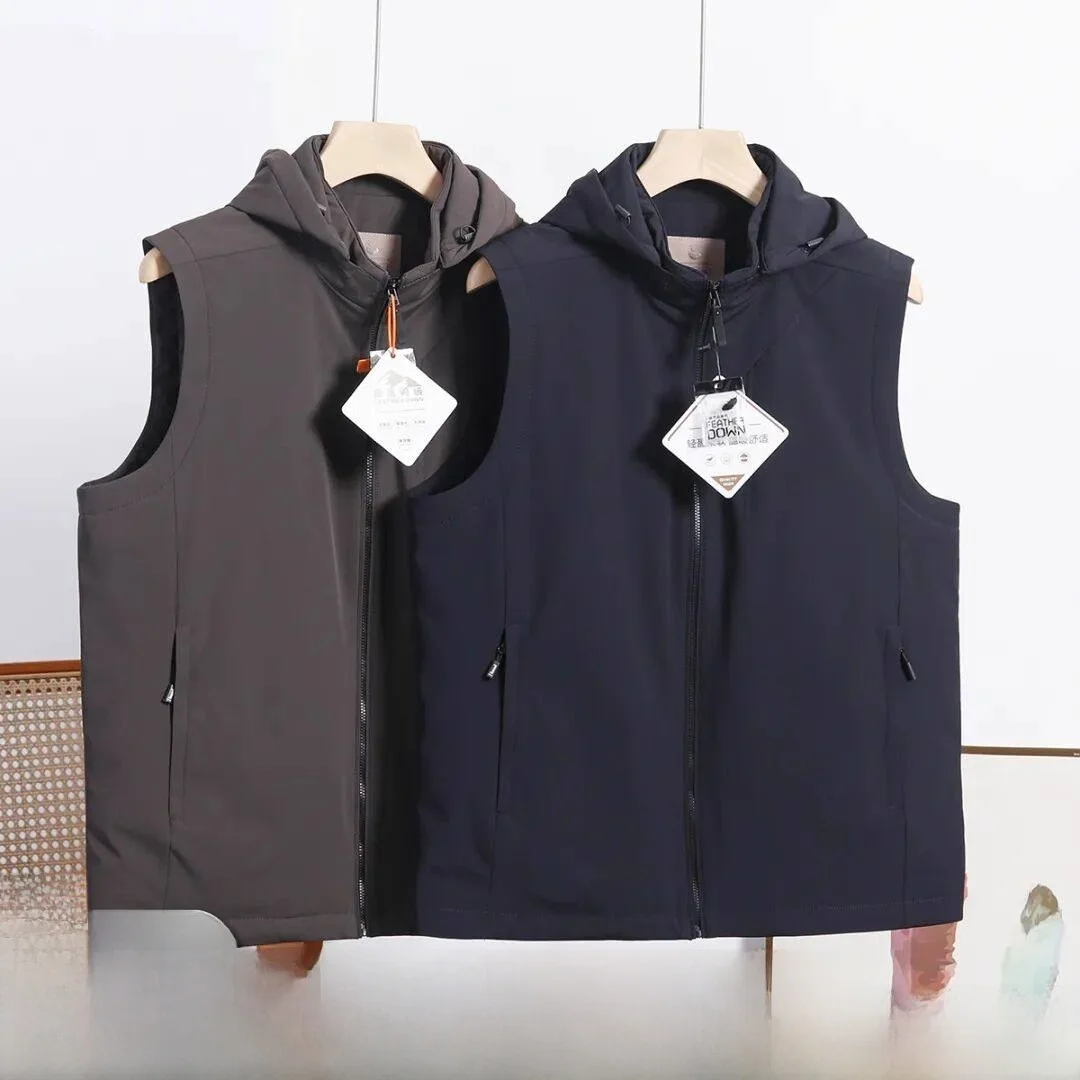 

Стэнд Нэшнл 90 Даун! Легкий теплый зимний пуховый жилет для мужчин: модный, универсальный, с капюшоном