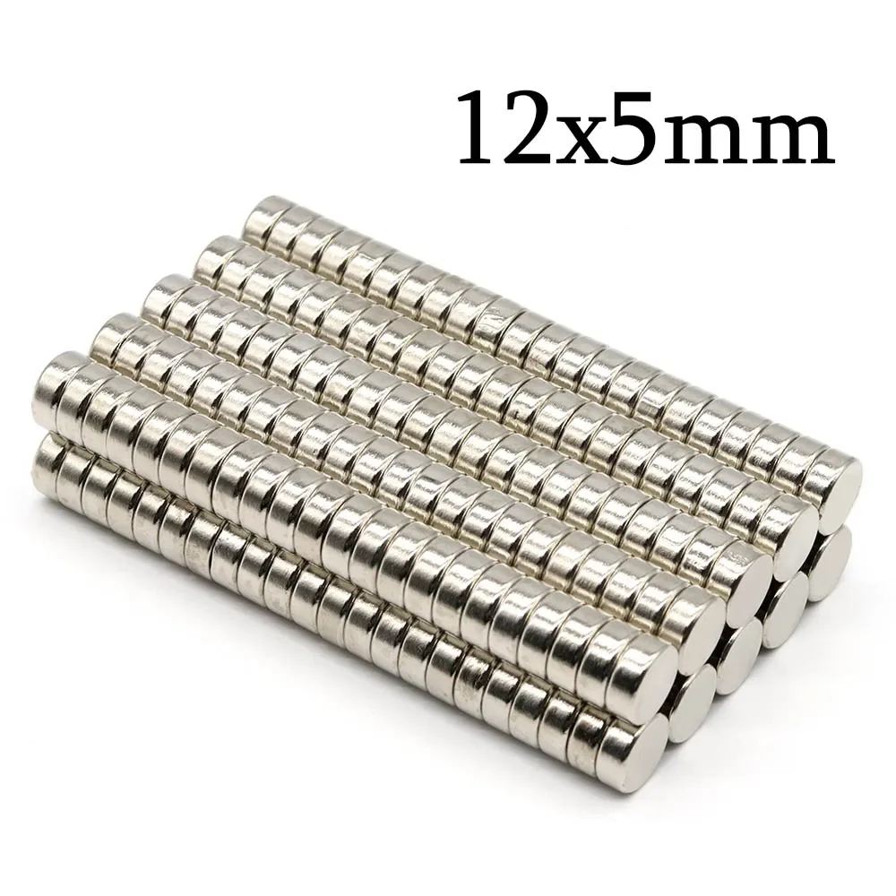 12mmx5mm Super Strong Round Neodymium Magnet Powerful Magnets N35 small Permanent Magnetic NdfeB Refrigerator Magnet 12x5