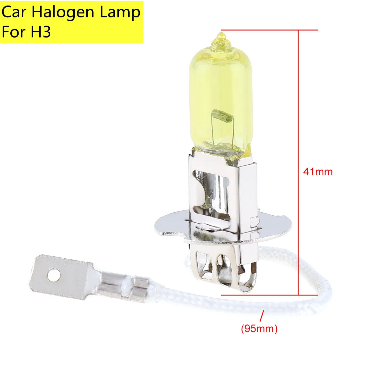 Luz de coche de 12V, 55/100W, H3, H1, luz amarilla superbrillante, lámpara halógena de xenón, faro delantero automático, Bombilla antiniebla para vehículo
