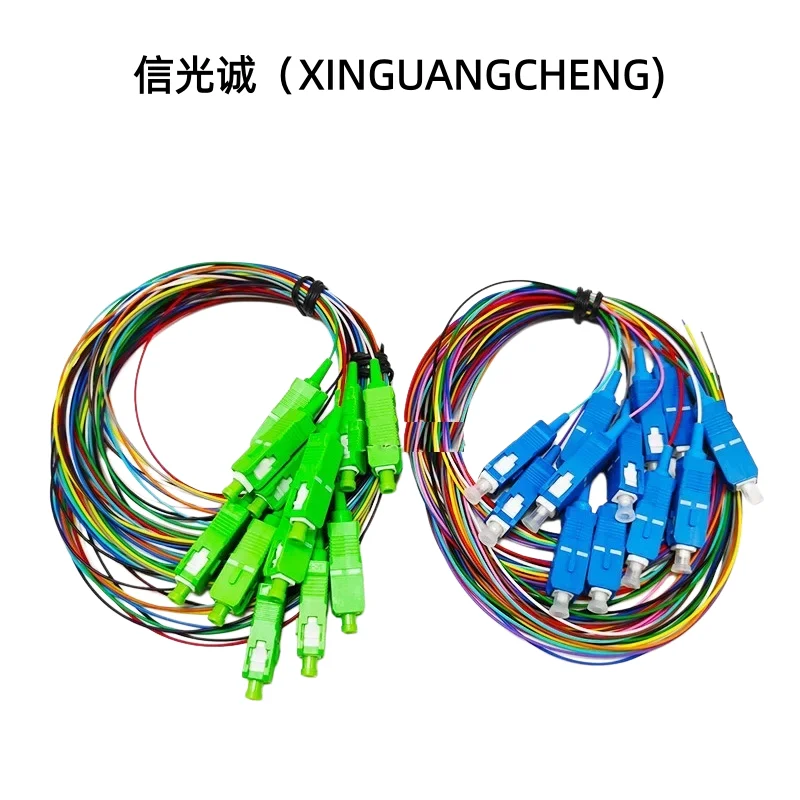 

SC UPC/APC 12 Bundles Fiber Jumper Connector Sc Square Head Pigtail Fiber Jumper, PC Monitor Lead Cable Cord, High Speed Data