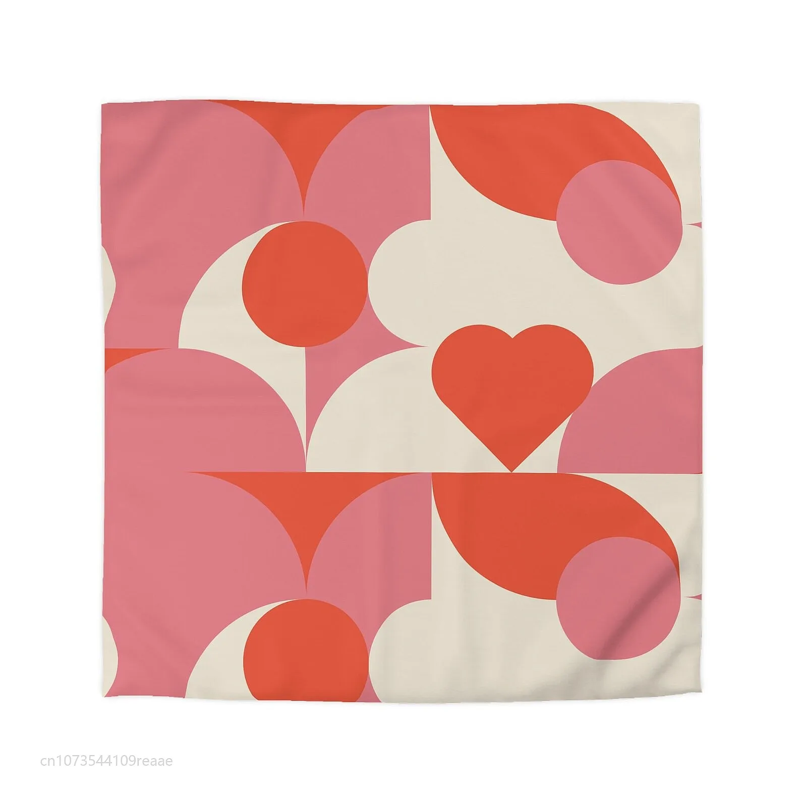 Romantic Abstract Dusty Pink Orange Duvet Cover Soft Bedding Set