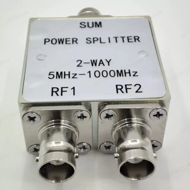 1. 1 to 2 RF Power Splitter, 5MHz-1000MHz Broadband Coaxial Power Divider Module, Low Insertion Loss Signal Splitter 2.