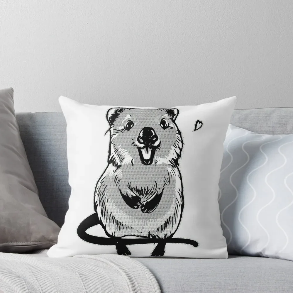 Happy quokka Throw Pillow Cushions For Children Embroidered Cushion Cover christmas pillow case Sofa Cushions pillow