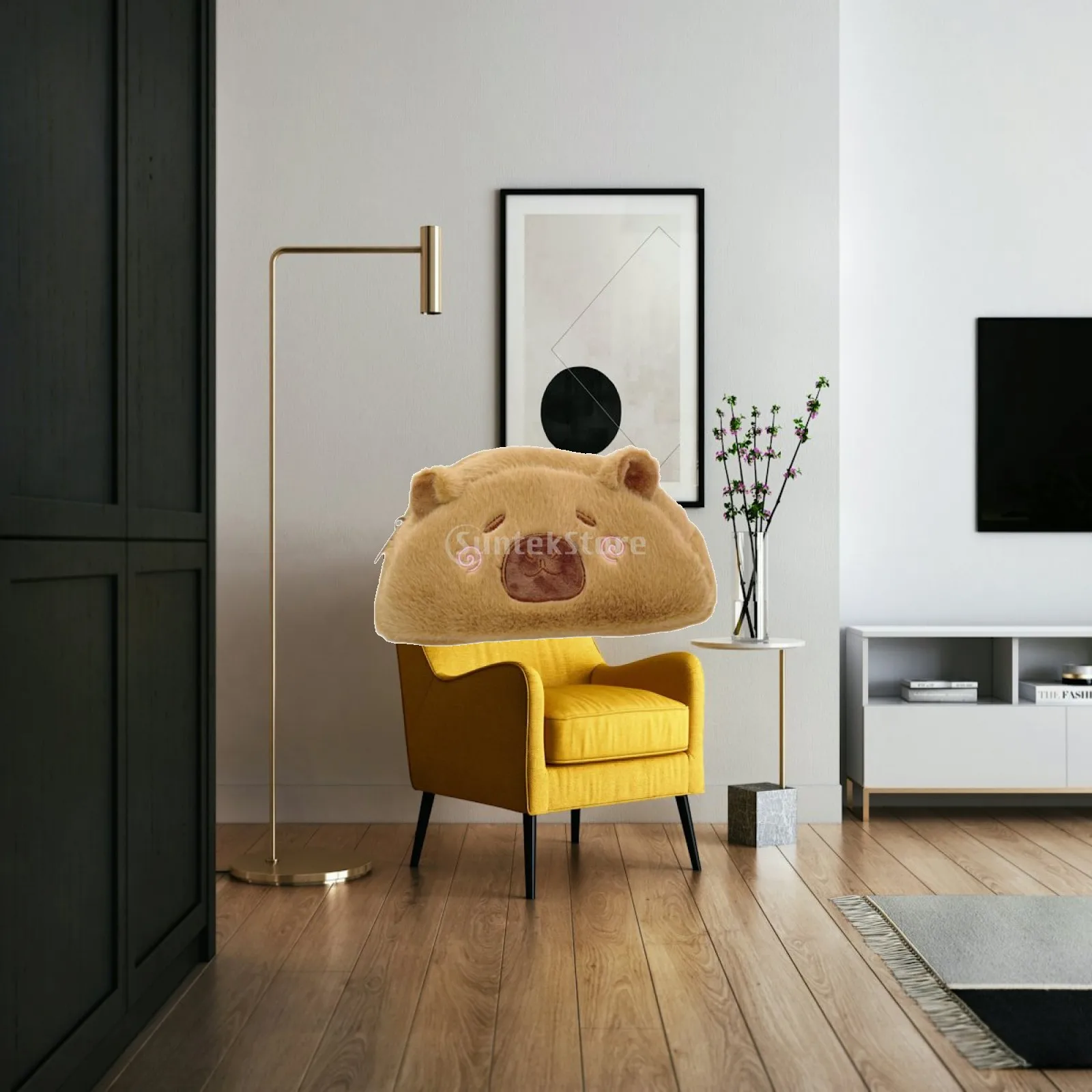 ふわふわのカピバラ柄ペンケース、かわいい鉛筆ケース、動物モチーフの文房具オーガナイザー、学校の男の子と女の子向け