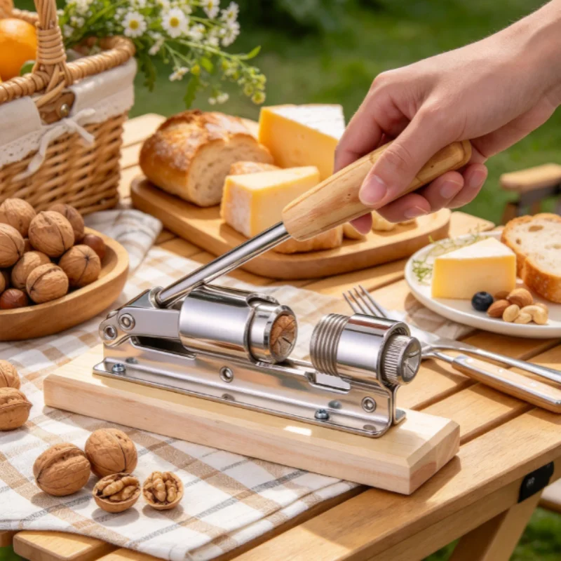 Mechanical walnut clip nut tool, walnut clip opener with adjustable size suitable for nuts ranging from 0.3cm to 4.5cm