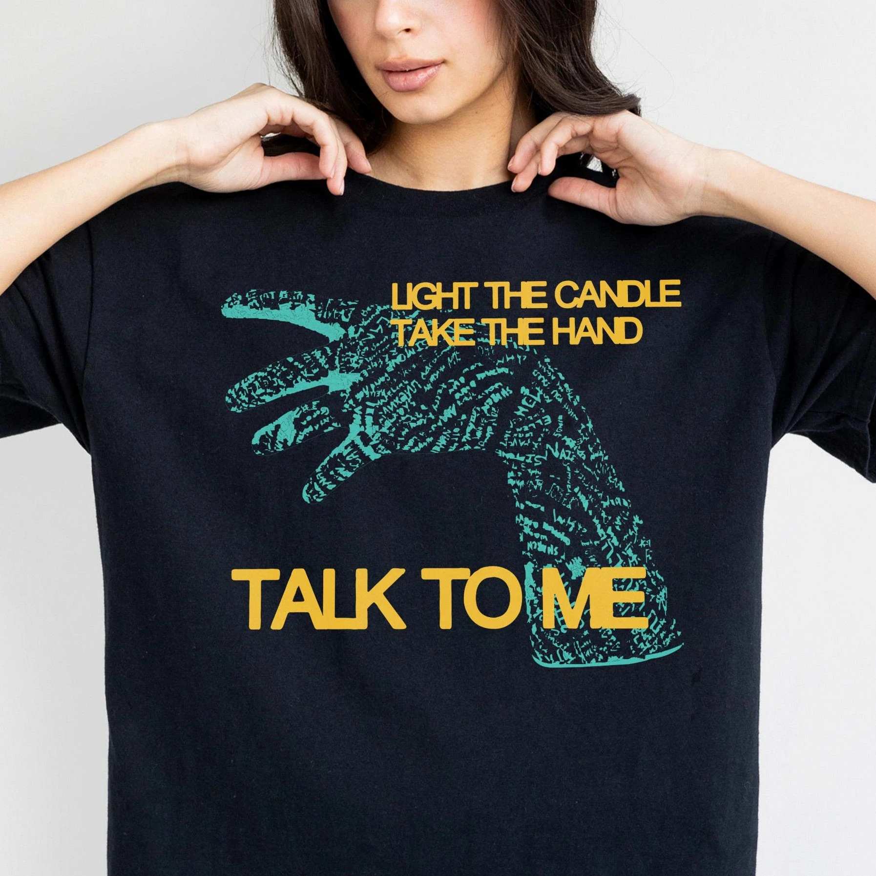 Talk To Me Movie Graphic Tee, Cursed Hand Horror Shirt