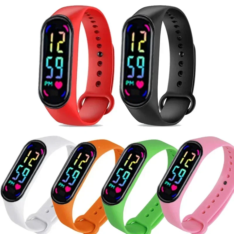 Reloj deportivo Digital para niños, accesorio de varios modelos, con caja Led, resistente al agua, varios colores, 30 piezas