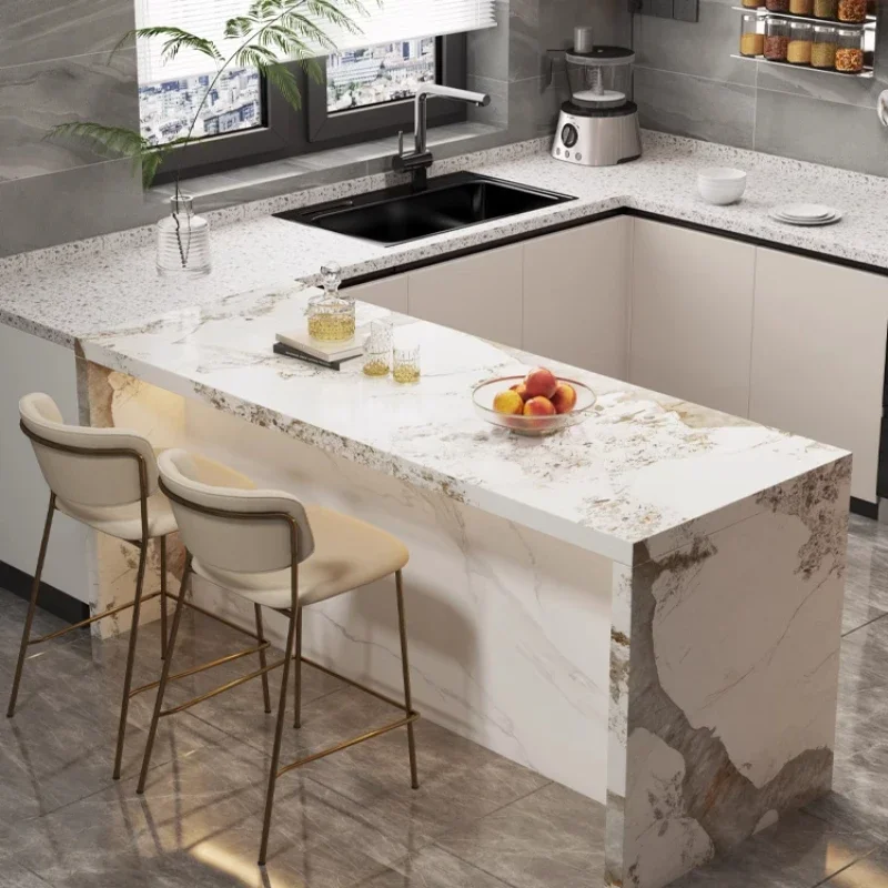 

Pandora Slate Island Bar Table Integrated Household Premium Open Kitchen Partition