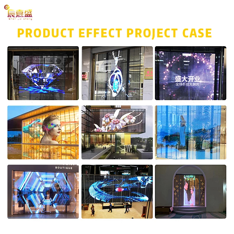 3D High Transparency Indoor LED Video Wall P3.91 Store Glass Advertising Display for Shopping Malls with SDK Function