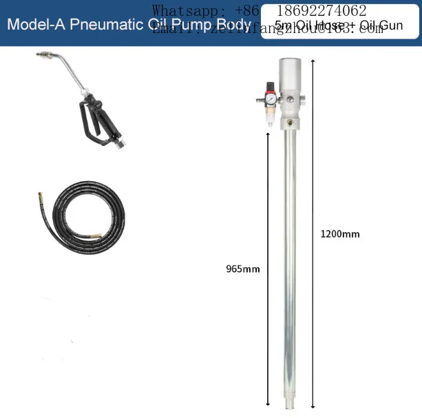 Cavitt Type A Pneumatic Engine Oil Pump Gear Pump Plunger Pump 5m Hose Engine Oil Gun Workshop Transfer Heavy Duty Pro