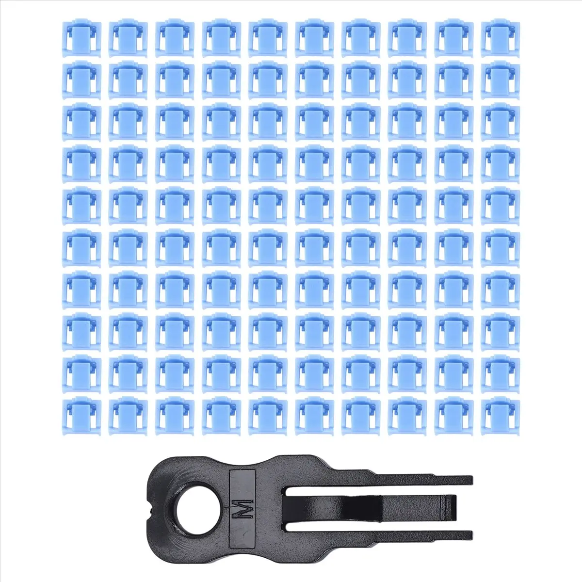 A75K 100 Pcs Blue RJ45 Port Ethernet LAN Hub Anti Dust Cover Plug Cap Blockout Protector with Proprietary Lock and Key