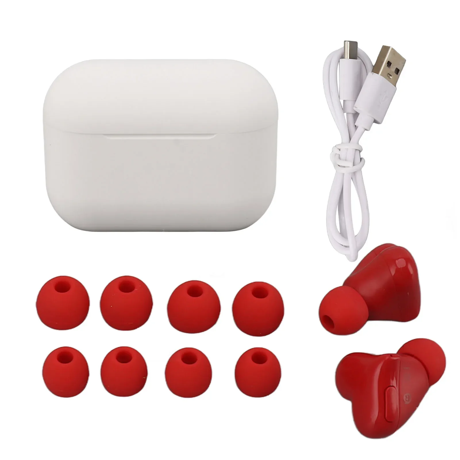 

Wireless Earbuds Stylish Cute Heart Shaped Noise Cancelling HiFi Stereo Bluetooth Earphones for Music Calling Love Earphones