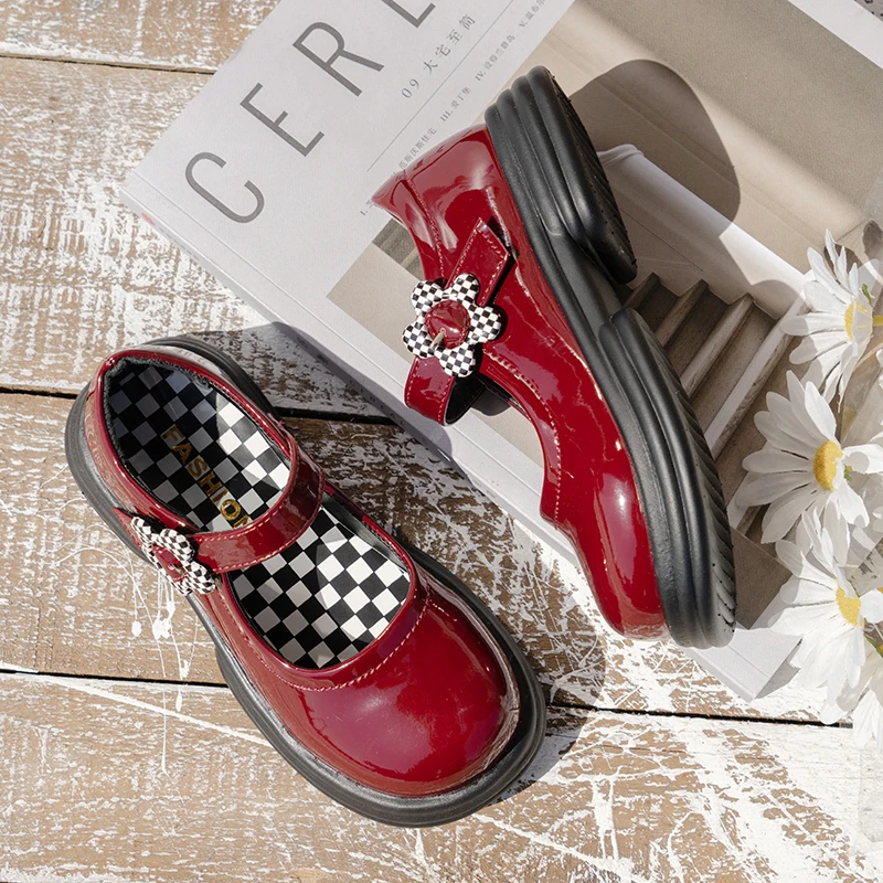 

Girls Princess Mary Jane Shoes Spring Autumn Elegant Children Leather Shoes Thick Bottom Wedding Party Kids Fashion Causal Shoes