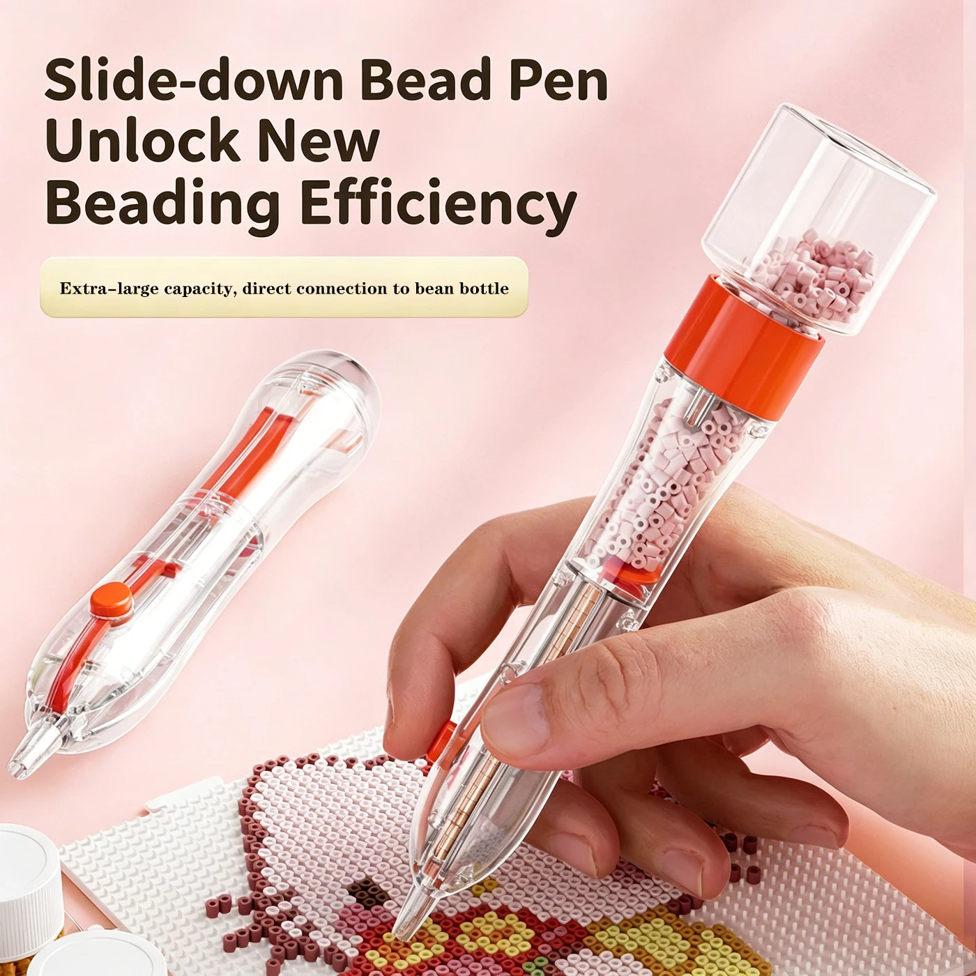 Ramp design DIY Beaded Pens,  3D Pixel Puzzle Bead Automatic Bead Pen | DIY Handmade Bead Puzzle Pen, Ergonomic Grip