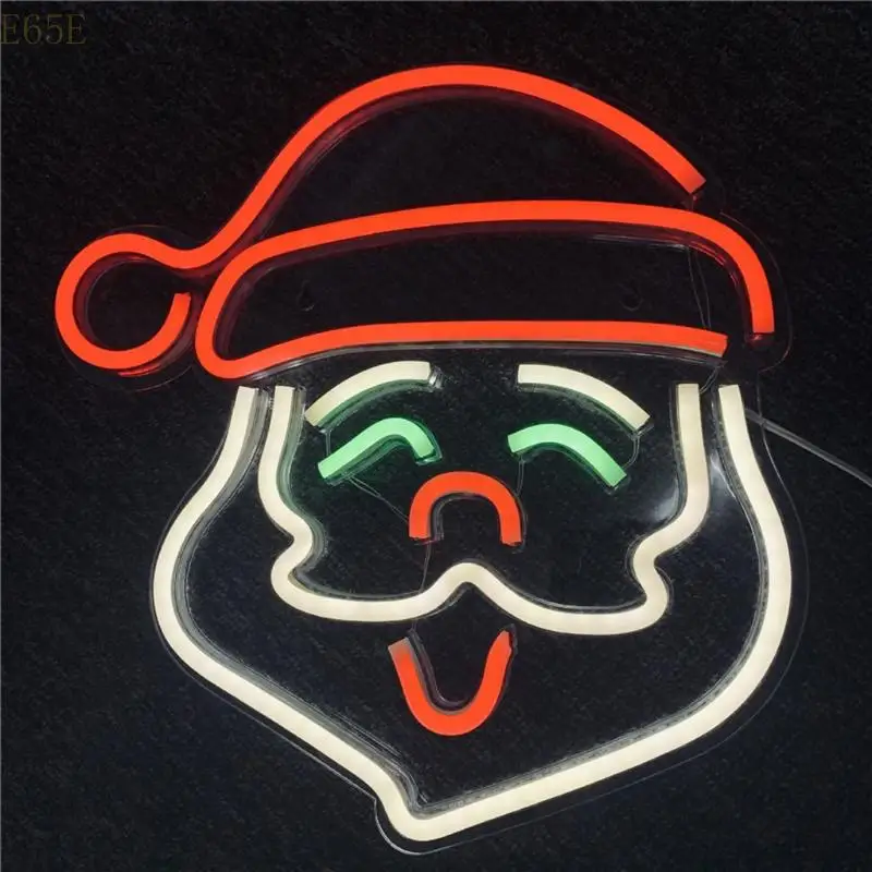 

E65E Santa LED Light Signs, Word Light Wall Decor for Bedroom, Party