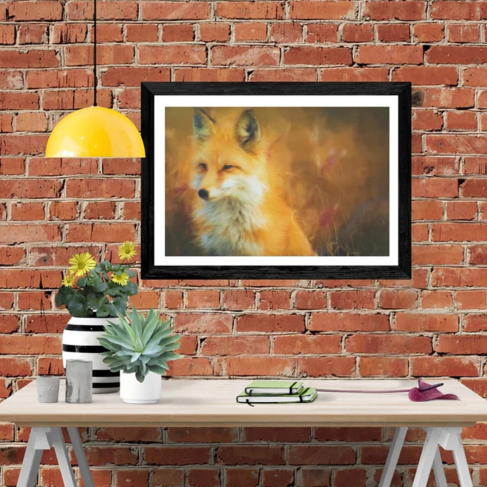 Diamond Painting PENSIVE FOX Animals Full Square/Round Rhinestone Hobby Crafts Mosaic Handmade Gifts Cross Stitch Home Decor