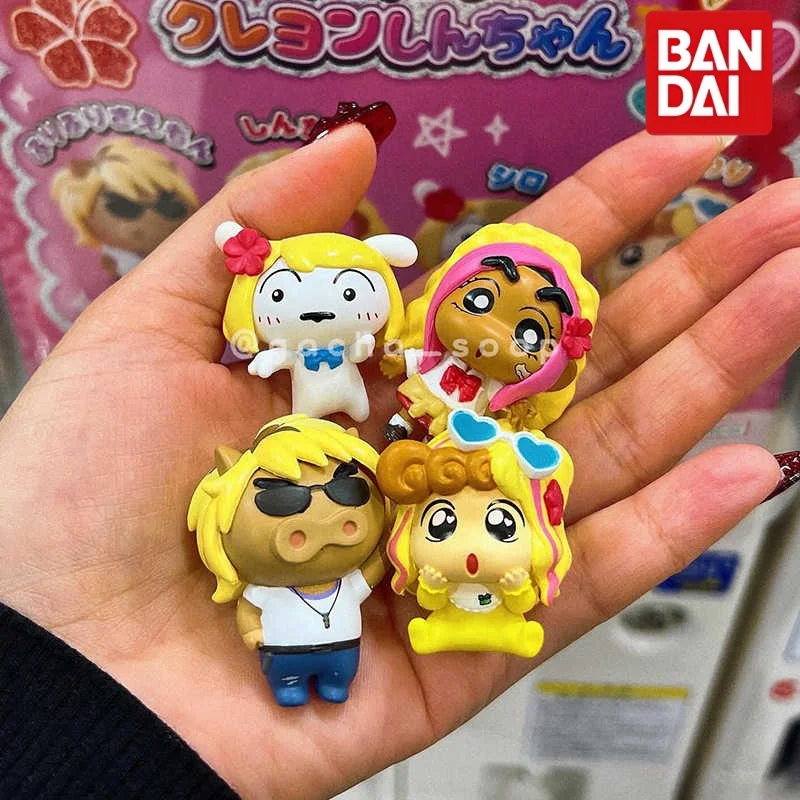 

Bandai Gashapon Japan Original Crayon Shin Chan Gal Style Collectible Figure Desktop Decorative Ornament Anime Fans Collection
