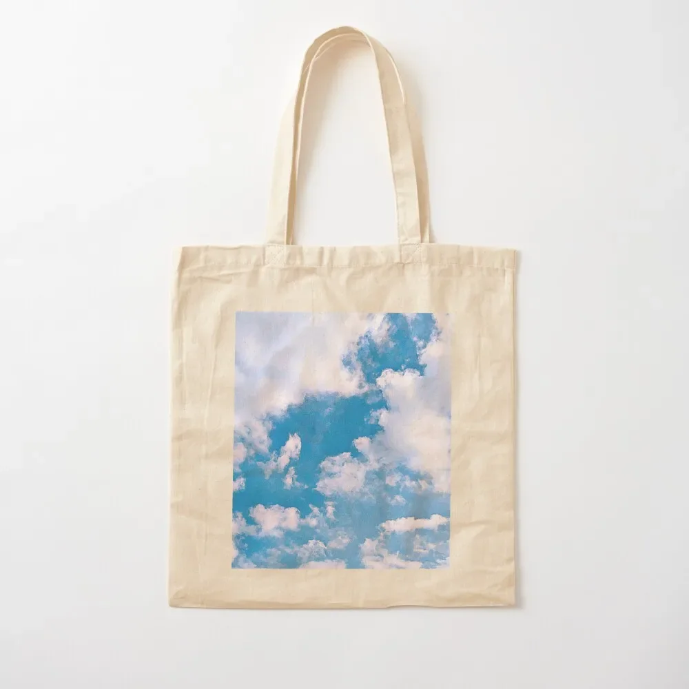 

Blue Sky and Pretty Clouds Tote Bag canvas tote bag Big bag shopper woman