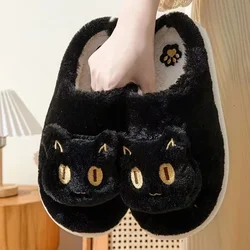 Women's Cotton Slippers Cotton Slippers Plush Cartoon Warm Comfort Couple Home Thick Soled Lovely Non Slip Slippers Cat 2025