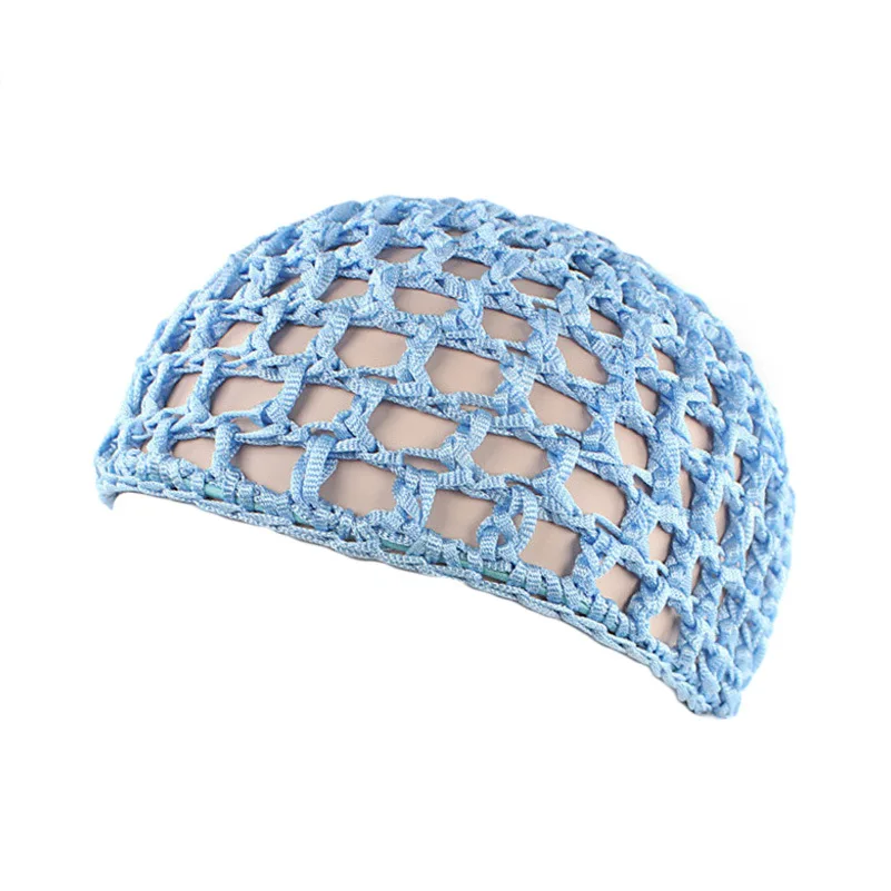 Neues Damen-Mesh-Haarnetz, schwarze Perückenkappen, handgefertigte Häkelkappe, verstellbarer Riemen, Haarnetz zum Schlafen, Turban, Hut, Chemo-Hüte – Detail 17