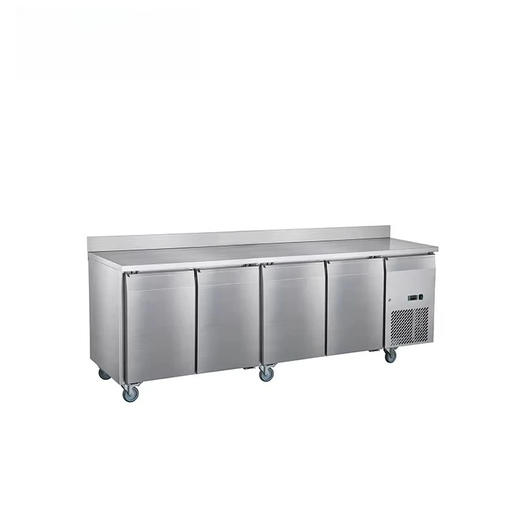 Commercial 4 Glass Doors Undercounter Refrigerators Fancooling Under Counter Wine Chiller