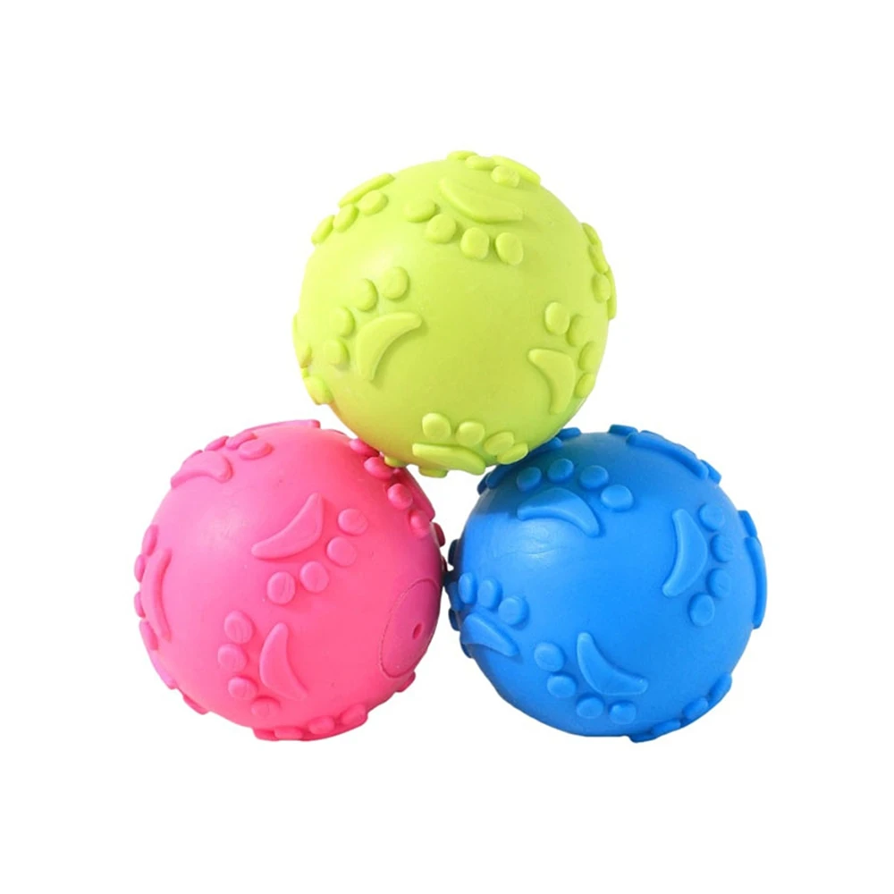 Durable Dog Chewing Squeak Toy Ball Outdoor Throwing Dog Recovery Training Pet Supplies - Image 2
