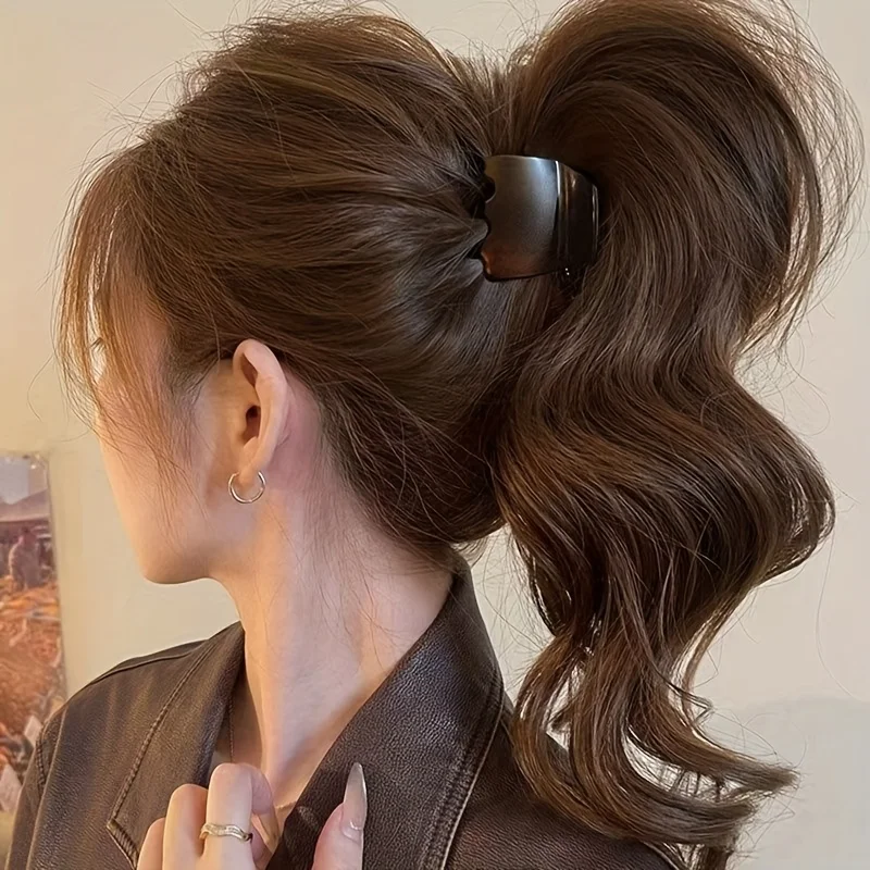 Matte Haarklammer für hohe Pferdeschwänze, Eleganter Haarschmuck für Damen, 2025 Neue Shark Clip Haarklammer für den Hinterkopf – Detail 3