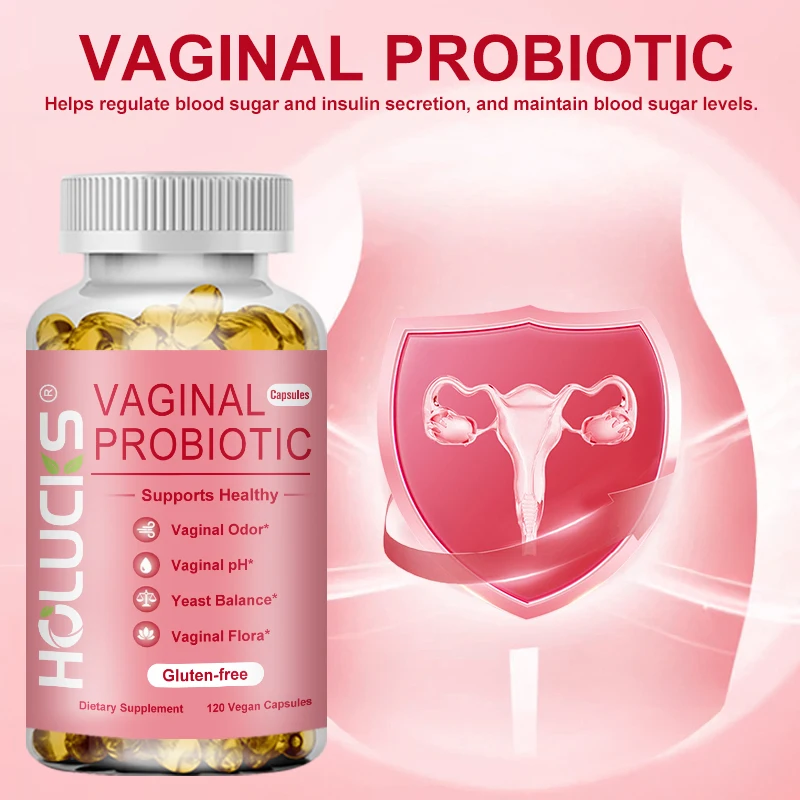 HOLUCKS Natural Vaginal Probiotic Supplement, Support Feminine Health, Odor Control, pH Balance & Yeast Balance, Bloating Relief