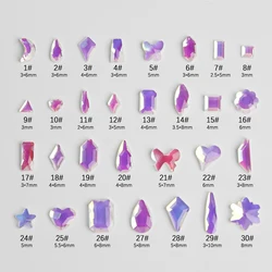 31 Different Choices Mocha White Collection Flat Back Nail Art Glass Rhinestones For Nail Decorative Accessories