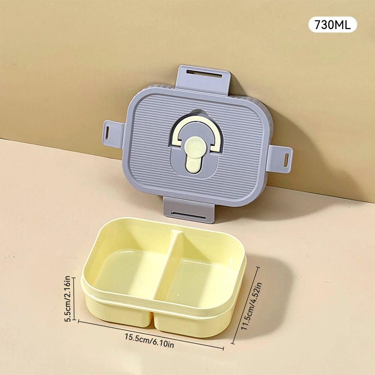 WORTHBUY Draagbare Plastic Lunchbox Met Compartiment Magnetron Veilige Fruitsalade Lunchcontainer Kid Student Lekvrije Bento Box