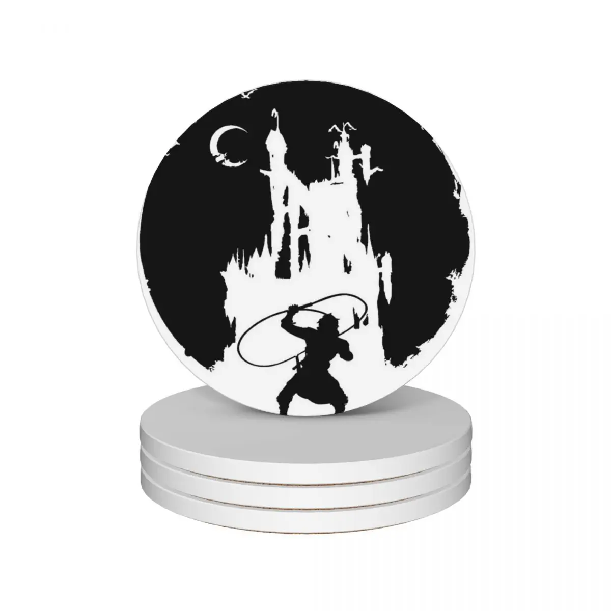 

castlevania - Castle Ceramic Coasters (Set of 4) set for drinks for coffee cups customized plate Coasters