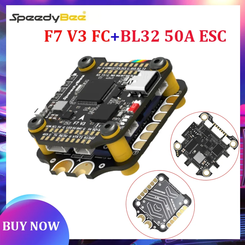 

SpeedyBee F7 V3 BL32 50A 30X30 Stack BMI270 F722 Flight Controller BLHELI32 50A 4in1 ESC 3-6S for FPV Freestyle Drones DIY Parts