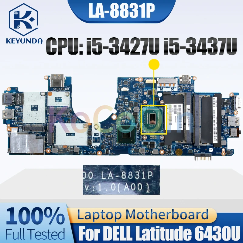 Imagem -01 - Placa-mãe do Portátil para Dell Latitude 6430u La8831p Notebook Mainboard I53427u I5-3437u Cn02jd7m 0u80fm Completo Testado