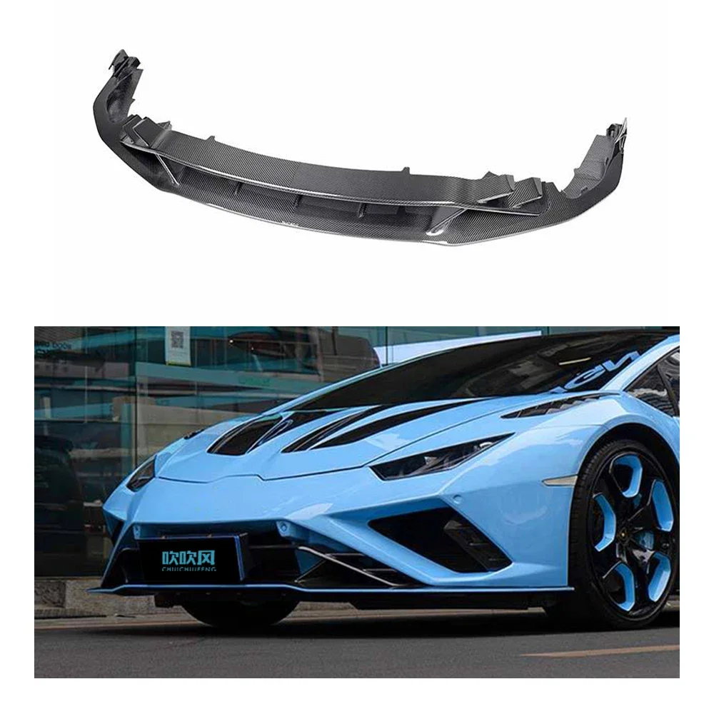 

New Condition Dry Prepreg Carbon Fiber Car Body Kit Front Spoiler Splitter Bumper Lip Diffuser for Lamborghini Huracan EVO RWD