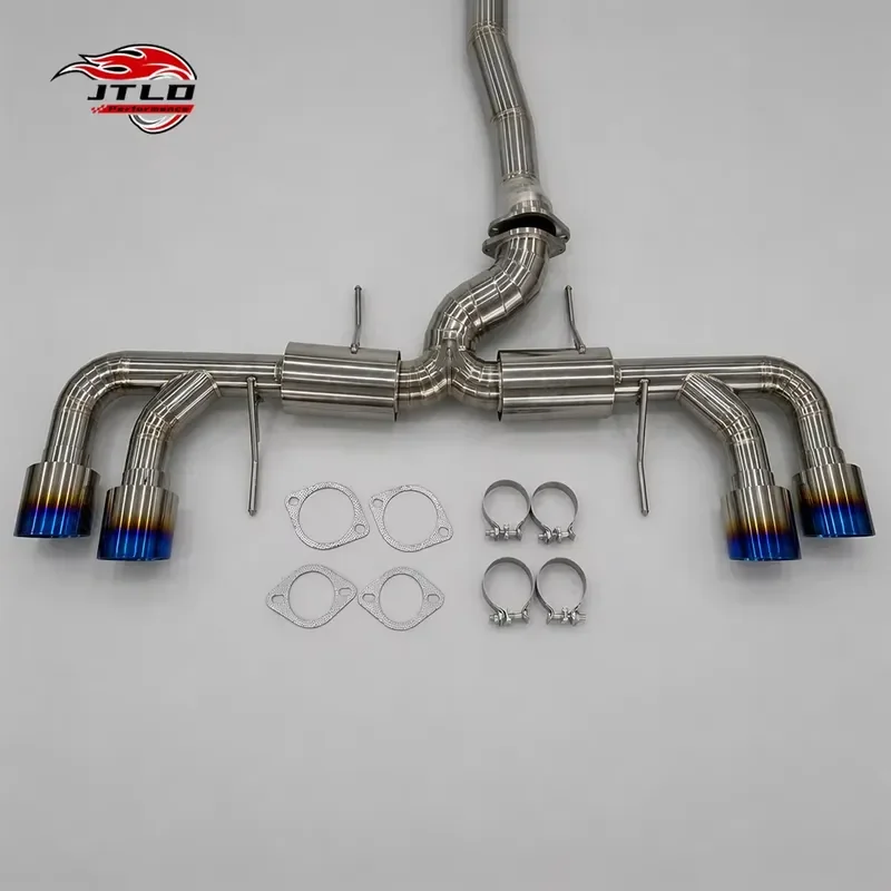 JTLD High Performance Titanium Catback Exhaust System for Nissan GT-R R35 VR38DETT 3.8L Twin Turbo Mid Rear Pipe Muffler