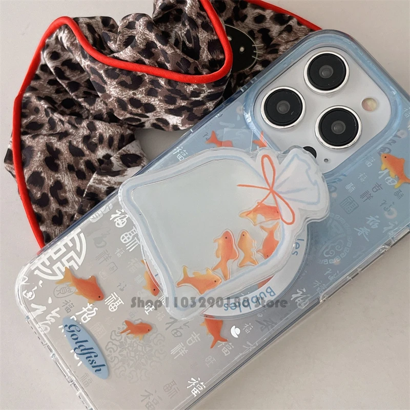 Korea Leuke Drijfzand Cartoon Magnetische Houder Grip Tok Griptok Telefoon Standhouder Ondersteuning Voor iPhone 16 Voor Pad Magsafe Smart Tok