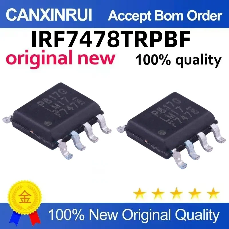 

(5-100 pieces) IRF7478TRPBF silk screen F7478 MOS transistor field-effect patch, brand new SOP-8