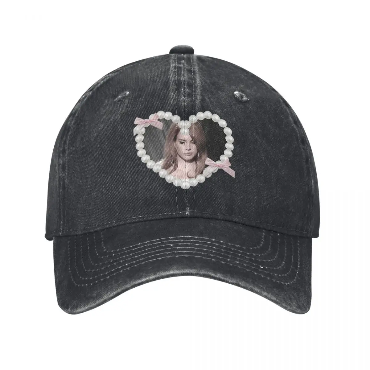 Casual Lana Del Rey In A Heart Baseball Cap Unisex Style Distressed Denim Headwear Hip Hop Outdoor Golf Adjustable Fit Caps Hat