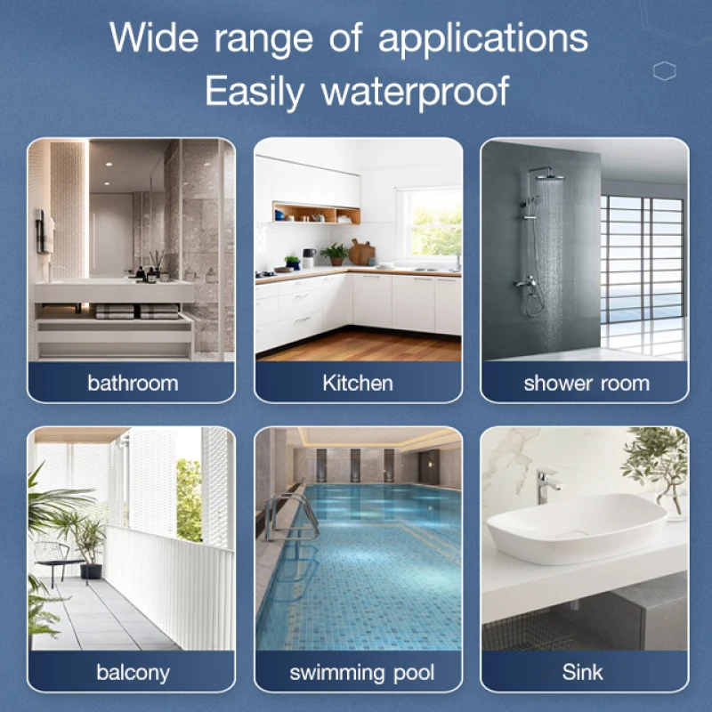 Transparent waterproof coating for roof exterior wall and bathroom