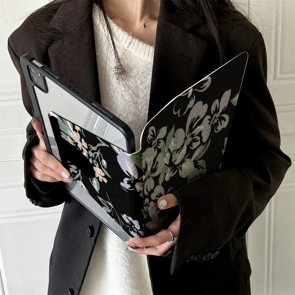 

360 ° Вращающийся складной чехол для легкой защиты вашей подушечки: совместим с iPad Air 6, Air 5,4,10,2024, air m3/a16 2025