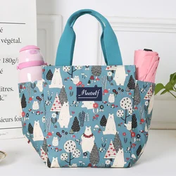 New small fresh cotton canvas belt buckle thickened lunch box bag bag mother handbag umbrella bag